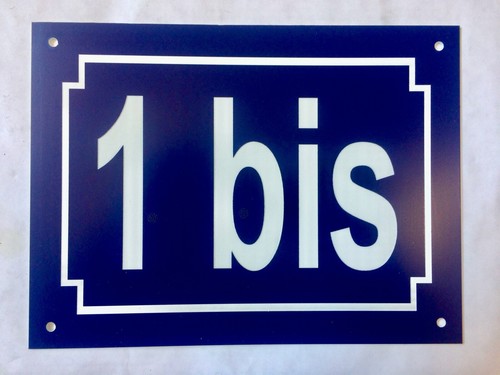 Plaque pvc numero - de, ou
