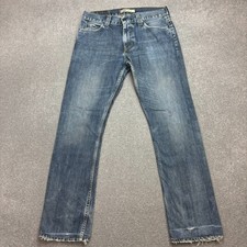 Levis 506 Jeans Adult 33x32 Blue Red Tab Denim Medium Wash Straight Men*