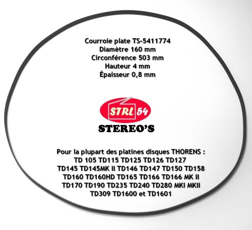 Courroie pour platine - , disque