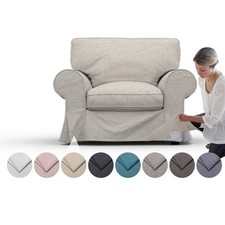 Housse confortable pour fauteuil Ektorp - mélange de cachemire tissu...