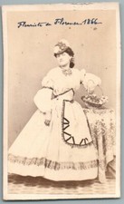 CDV 1866 Italy Florence Florist Photo Old Fiorista Firenze Photo Costumes