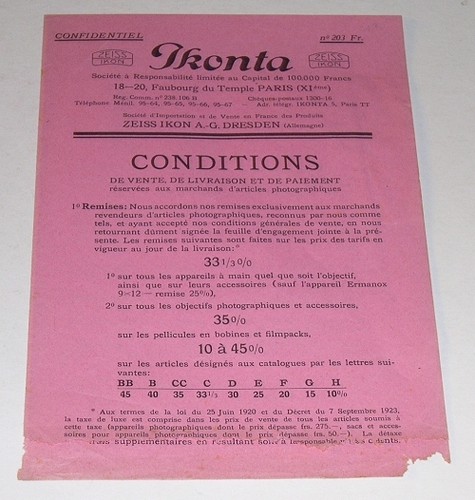 Rare document confidentiel - :,