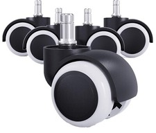 lot de 5 roulettes Chaise de Bureau Roues de Remplacement fauteuil bureau