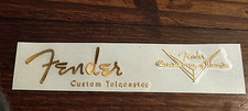 METALLIC FENDER TELECASTER CUSTOM HEADSTOCK CUSTOM SHOP / LOGO METALLIQUE FENDER