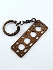 KEYCHAIN - CYLINDER HEAD seals automobiles JMF - metal garages vintage 1960s