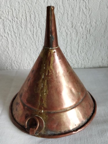 Entonnoir cuivre ancien objet - ancien,