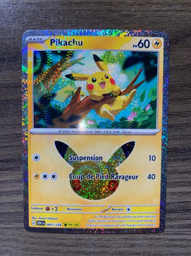 Carte pokémon pikachu - carte,