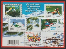 == FRANCE. Bloc-feuillet** YT F4329 - Championnats ski alpin - Année 2009 ==