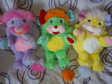 Peluche Popples Delplay 1986 /Lot de 3 Popples Delplay / vintage /Rare !!!