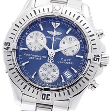 BREITLING Colt A73350 Chronograph Navy Dial Quartz Men's Watch_894543