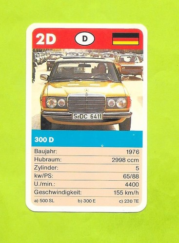 Carte mercedes benz - benz, d