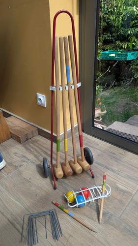Jeu croquet ancien jardin - jeu, de