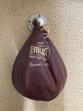 Vintage leather Everlast Boxing punching ball 1950s
