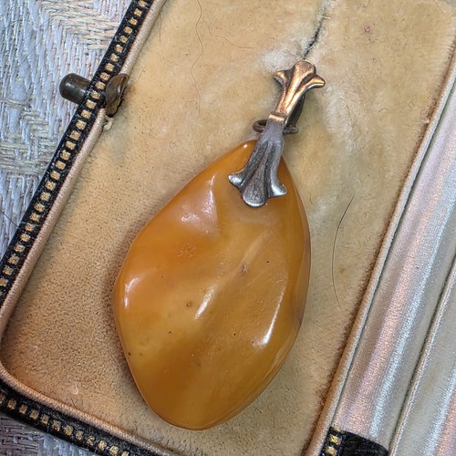 Pendentif ancien ambre - ambre, de