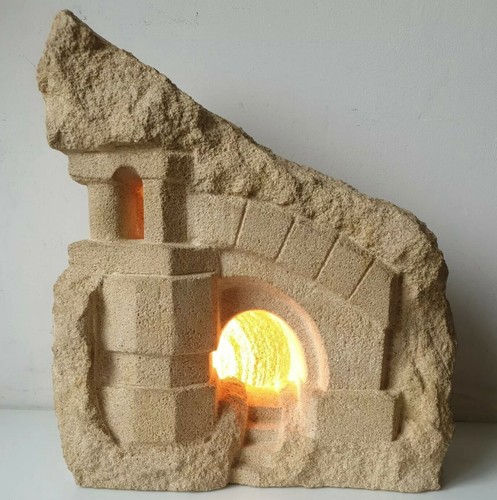 Lampe vintage sculpture - lampe, 70