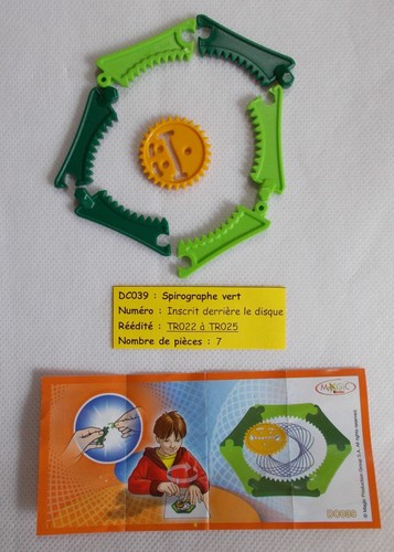 Kinder spirographe vert - spirographe, dc