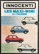 INNOCENTI MINI 3 Minimatic TURBO Minidiesel Sales Brochure AUG 1985 FRENCH TEXT