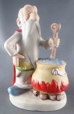Asterix - 80s Eisa Mate Porcelain Figurine - Panoramix Preparing Potio