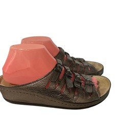 Berkemann Woman's Hassel Gray/Silver Perlato Leather UK 6 US 8 Buckle