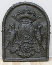 Late 17th century Cast Fireplace Plate with Marquis Crown and Blazon 