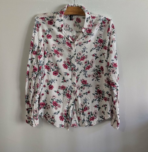 Blouse blanche fleurs - blouse,