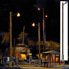 Lampe De Gare Sur Poteau En Bois 142Mm OO/HO Échelle Busch 4111