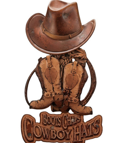 Plaque métal vintage western - plaque,