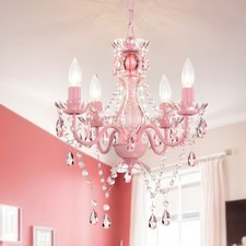 Pink Crystal Chandelier, Small