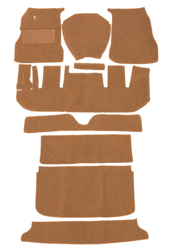Cognac velours carpets kit for