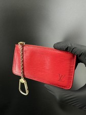 Louis Vuitton  Red Epi Leather Key Pouch Pochette Cles Keychain