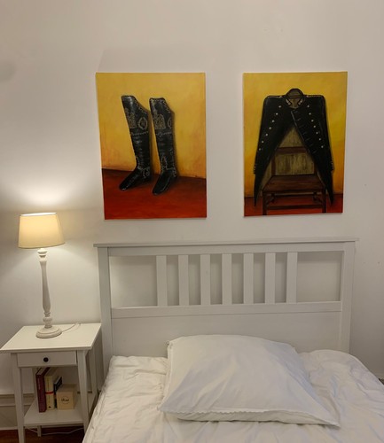Deux toiles peintes - 80cm, x