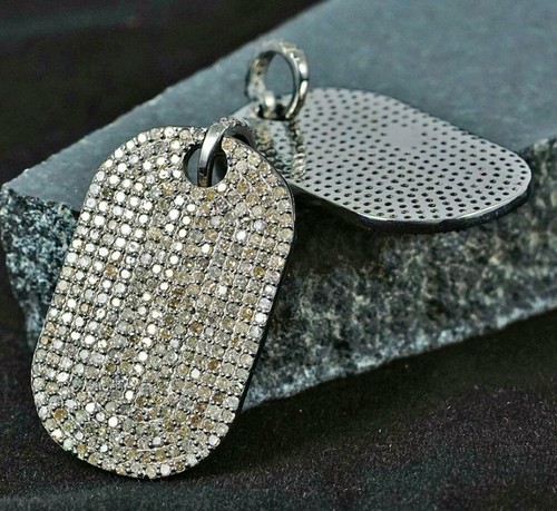 Pendentif dog tag - en, argent