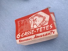 Boîte ancienne de 6 casse-têtes métalliques D.F. Paris années 1950 jeux patience