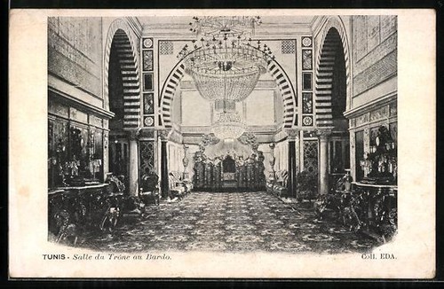 Cpa tunis salle - salle, au