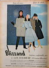 1959 BLIZZAND THE FUR COLLAR PRESS AD PATENTED CREATION