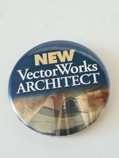 New Vector Works Architect Pinback Button Pin