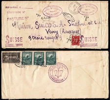 Haiti Cover From Port-Au-Prince 1947 with Switzerland stamp Tax to Red Cross
