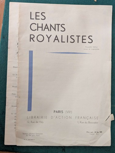 Les chants royalistes