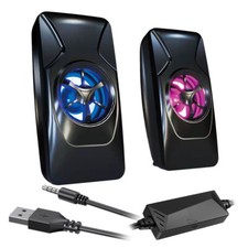 P49C PC Haut-Parleur, USB Ordinateur Multimédia Box 6W Avec Coloré Éclairage LED