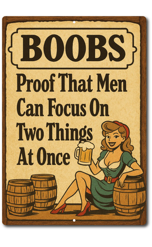 Funny boobs beer - funny, sign