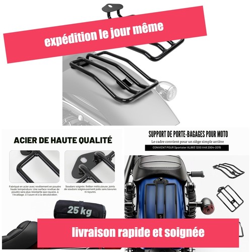 Porte bagages arrière moto - arrière,