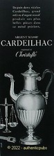 1965 CHRISTOFLE ORFEVRERIE CARDEILHAC SOLID SILVER ADVERTISEMENT FRENCH AD PUB
