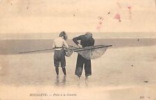 Old postcard 14 HOULGATE / SHRIMP FISHING / rare photo