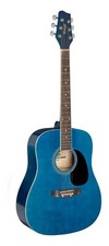 Stagg 3/4 Guitare Western Avec Revêtement De Tilleul En Bleu pour Anfänger Pour