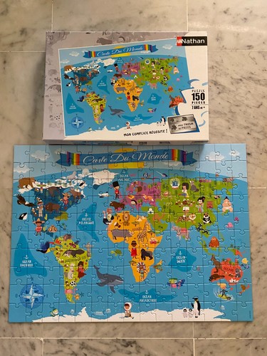 Puzzle 150 pièces carte du - pièces,