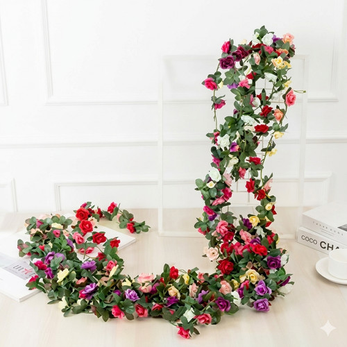 Guirlande rose artificielle - guirlande,