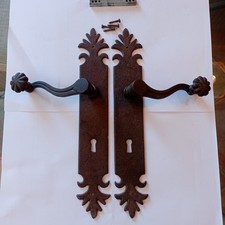 Poignées rustique sur plaque