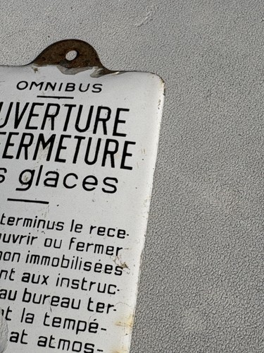 Plaque emaillee ancienne - emaillee,