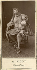 Paris, Theatre. M. Nicot (Cinderella) Vintage Print.   Photoglypt 5.5x9,