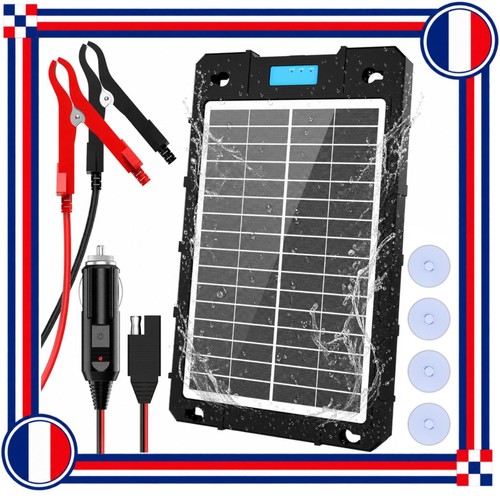 Chargeur batterie solaire 12v - batterie,